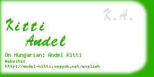 kitti andel business card